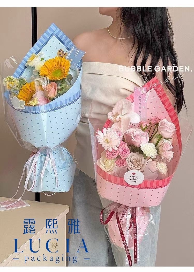 LF160408公主裙防水鲜花包装纸鲜花花束包装纸礼品包装纸包装材料鲜花伴手礼花盒雪梨纸包装纸圣诞用品diy韩风包装纸细节图