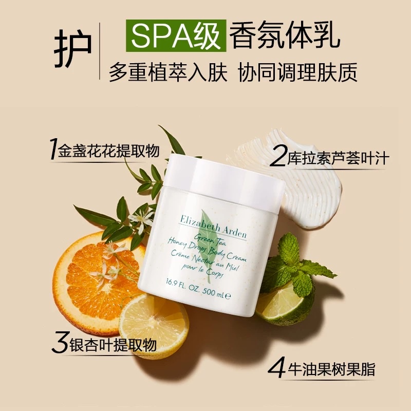伊丽莎白雅顿绿茶蜜滴身体乳霜500ml详情图3