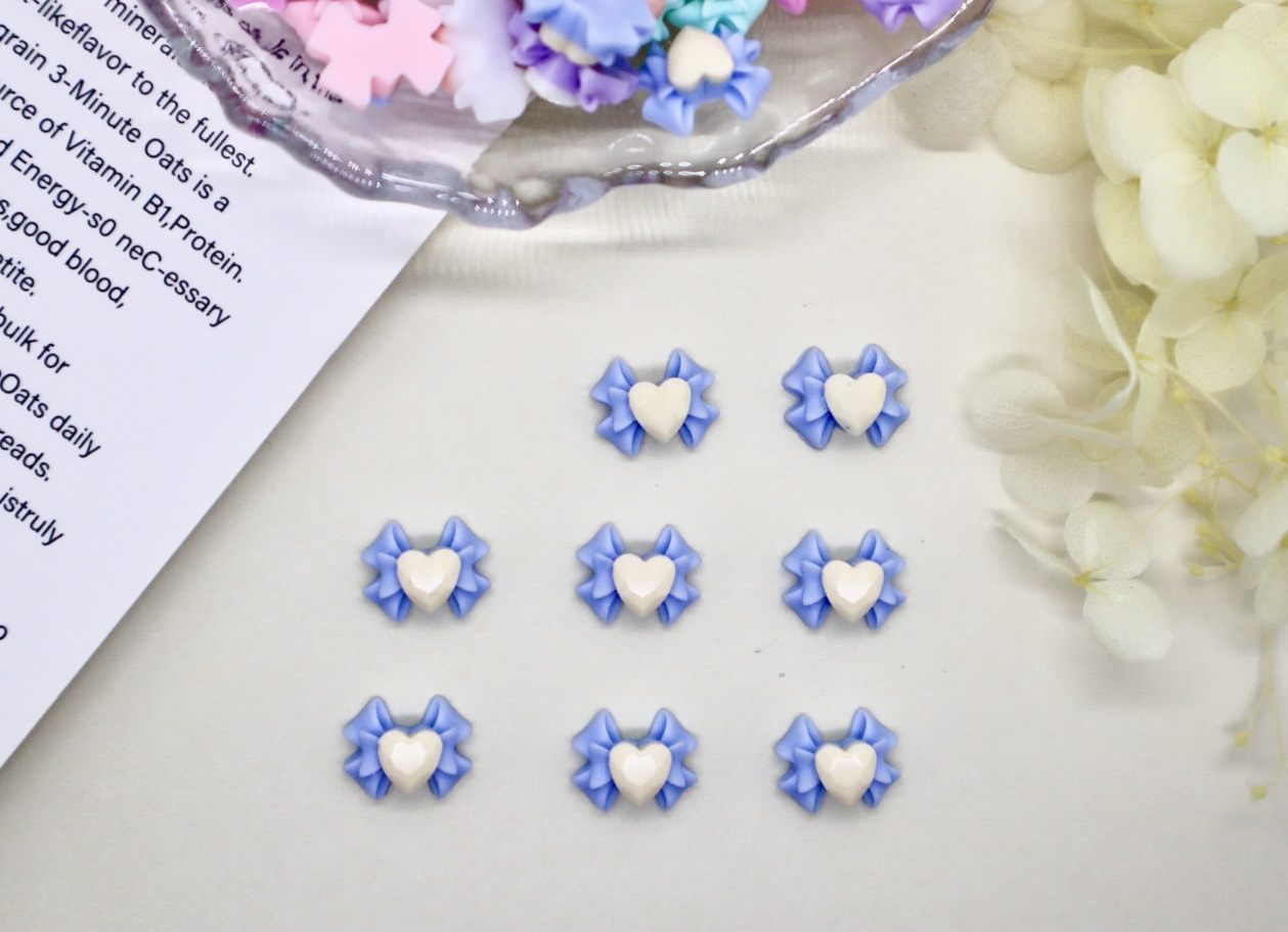 网红美甲树脂花蝴蝶结饰品配件 适用于手工制作 配件 DIY手链耳环材料产品图
