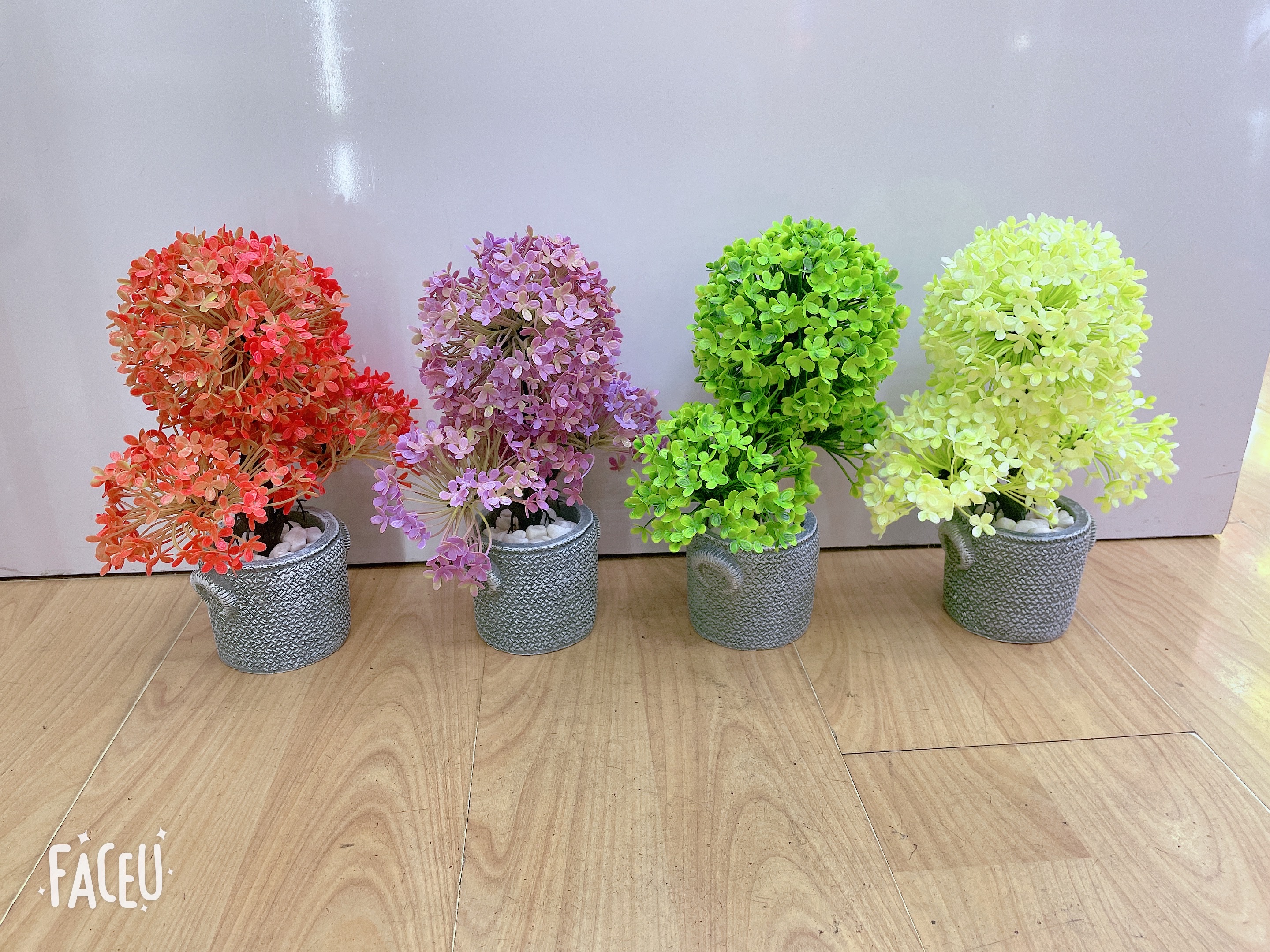 手工花材料塑料花庭院假花装饰 仿真玫瑰花藤挂件 毛线花束针织工艺品 室内外装饰美化用品仿真花