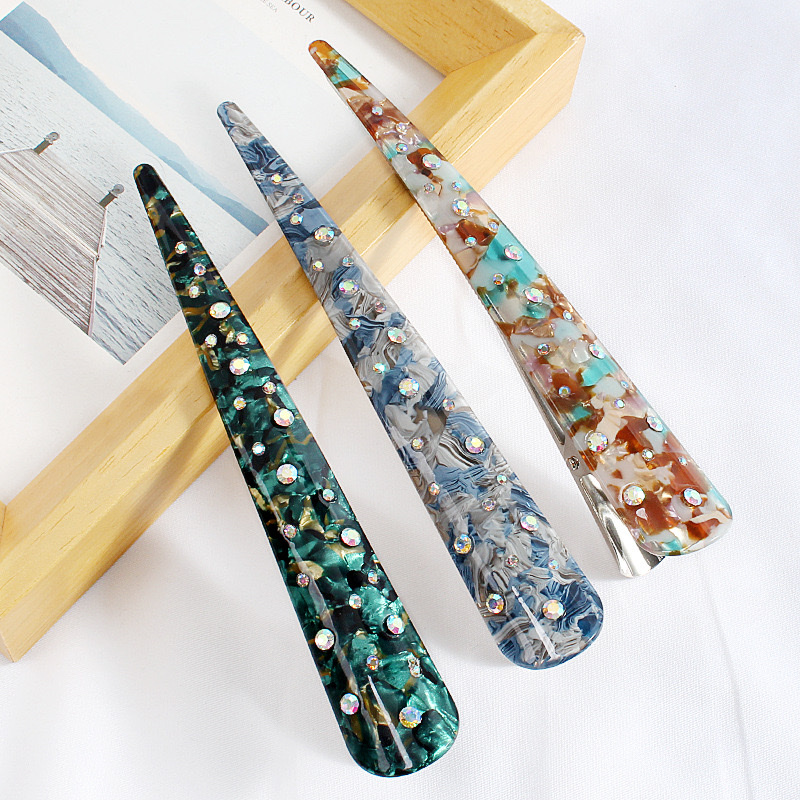 Creative French hair accessories with diamond-encrusted hair clips and hairpins Specification image