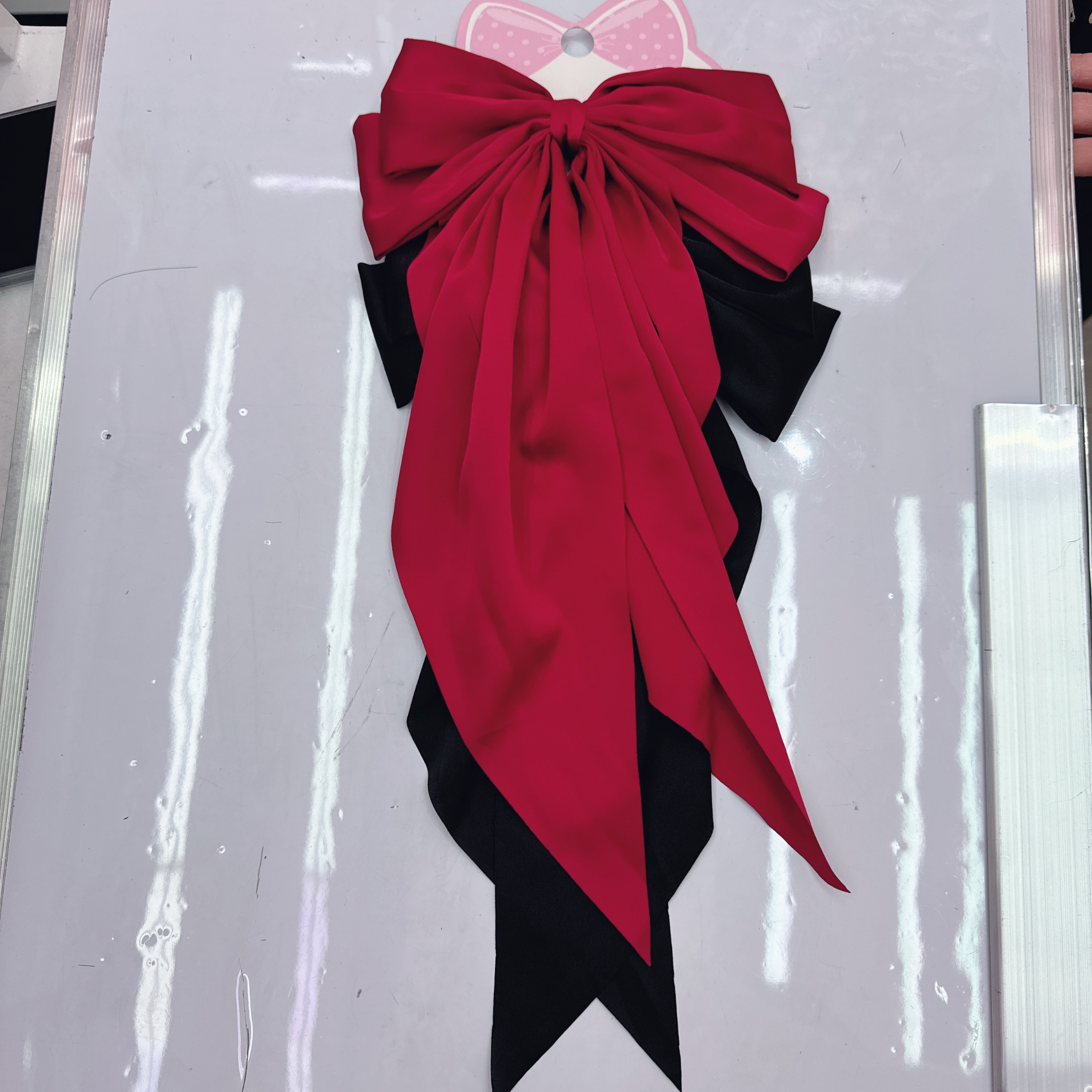 2024秋季新品，网红缎面双蝶长发飘带蝴蝶结🎀发夹 thumbnail