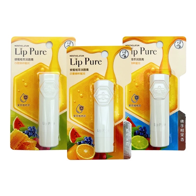 Mentholatum Honey Plant Extract Lip Balm 4g (Original Flavor) (Orange Fruit Flavor) (Bergamot Fruit Flavor)