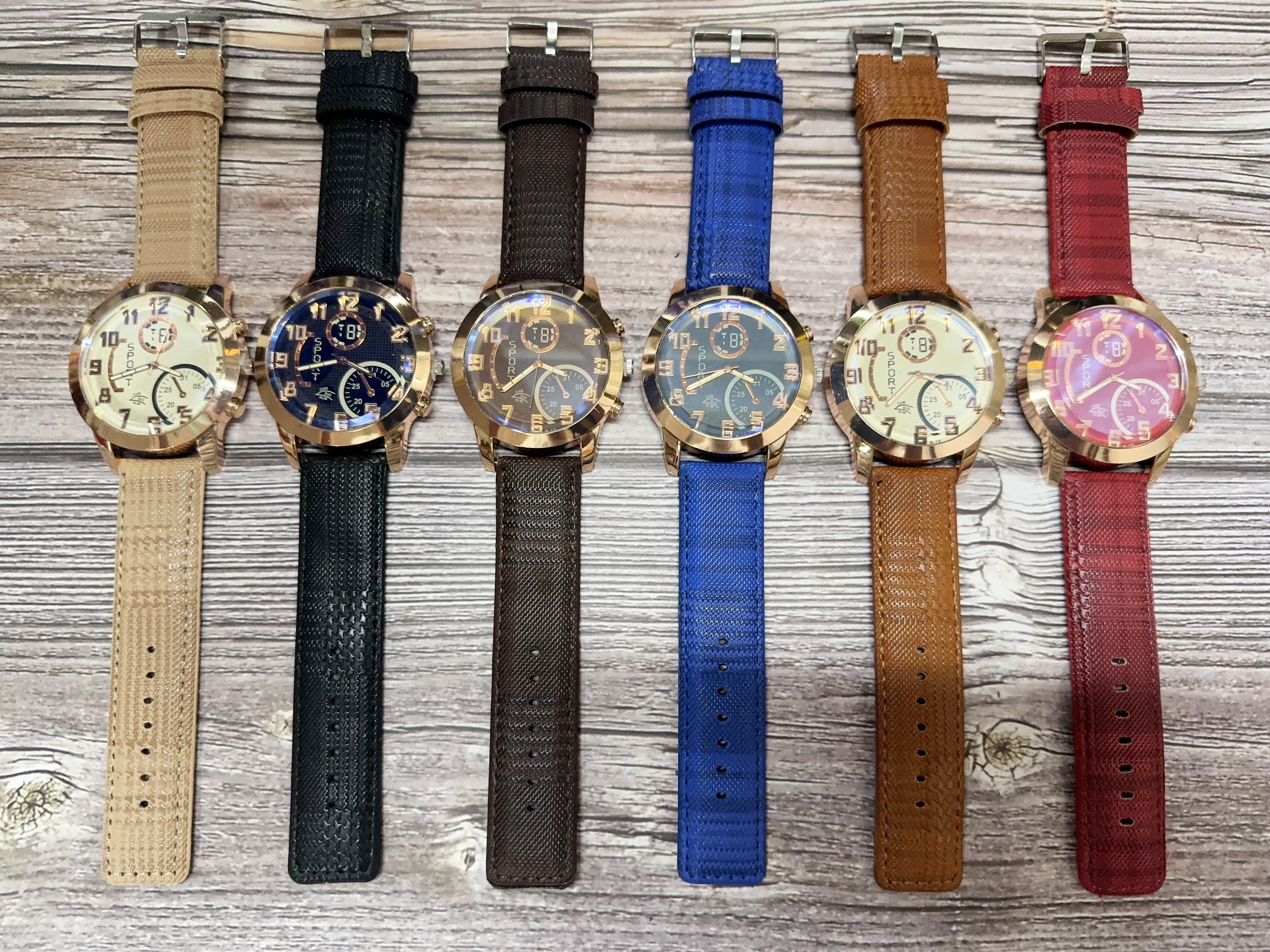 Watches, electronic watches, leather straps, men's watches details Picture