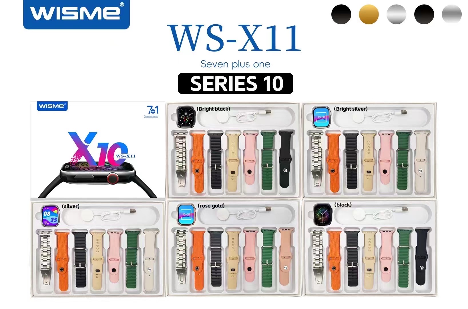 aima艾玛AIMA WS-X10.11.12.13系列 3种表带智能手表 通话运动手表 detail image 4