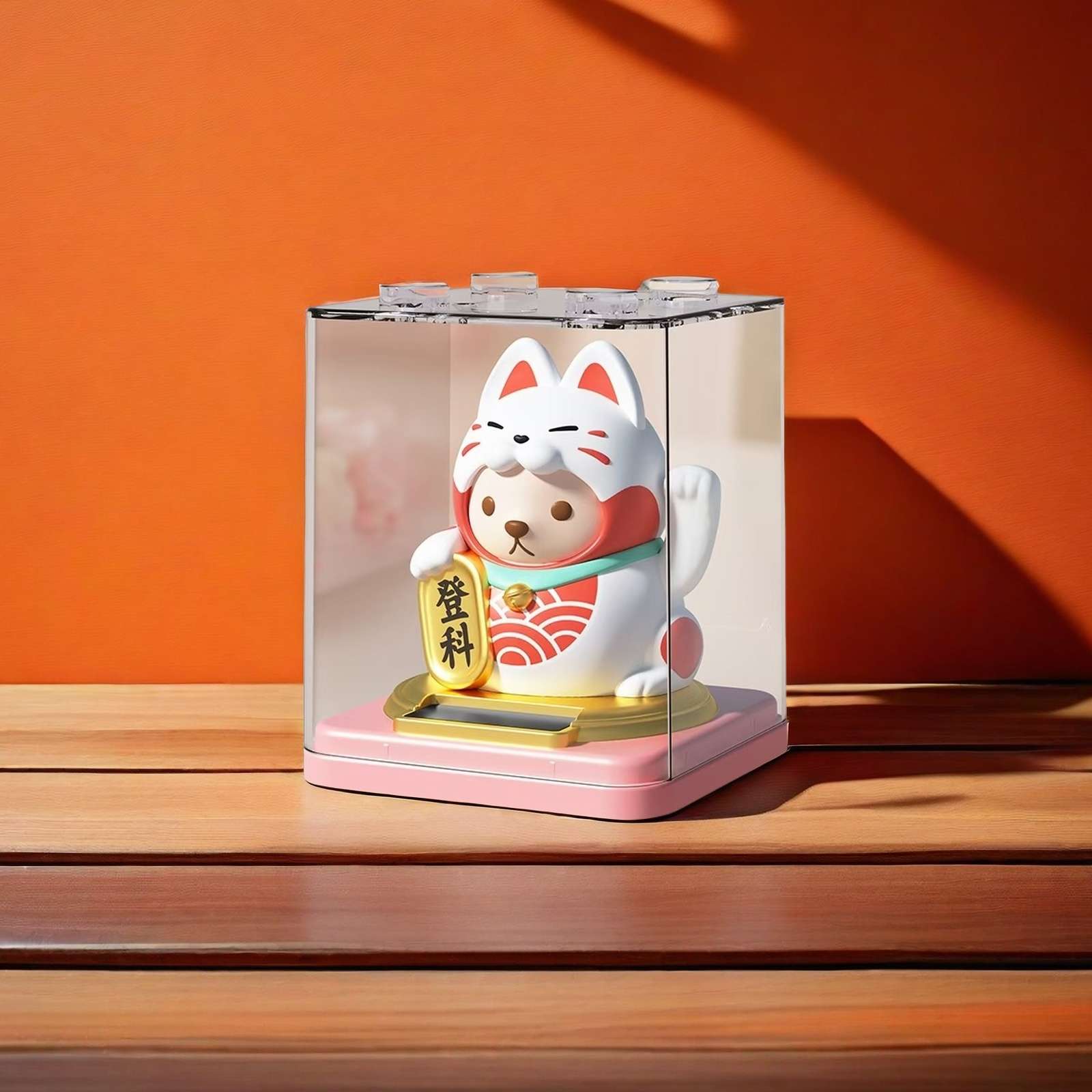 New Teddy collection, solar swing Maneki Neko, car accessories, office desktop, store opening ornaments, gifts, car accessories, car ornaments, interior ornaments, cute car ornaments pic 4