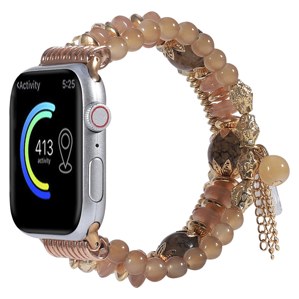 aima艾玛AIMA 适用苹果apple watch9代ultra弹力树脂表带i watch5678代流苏腕带细节图