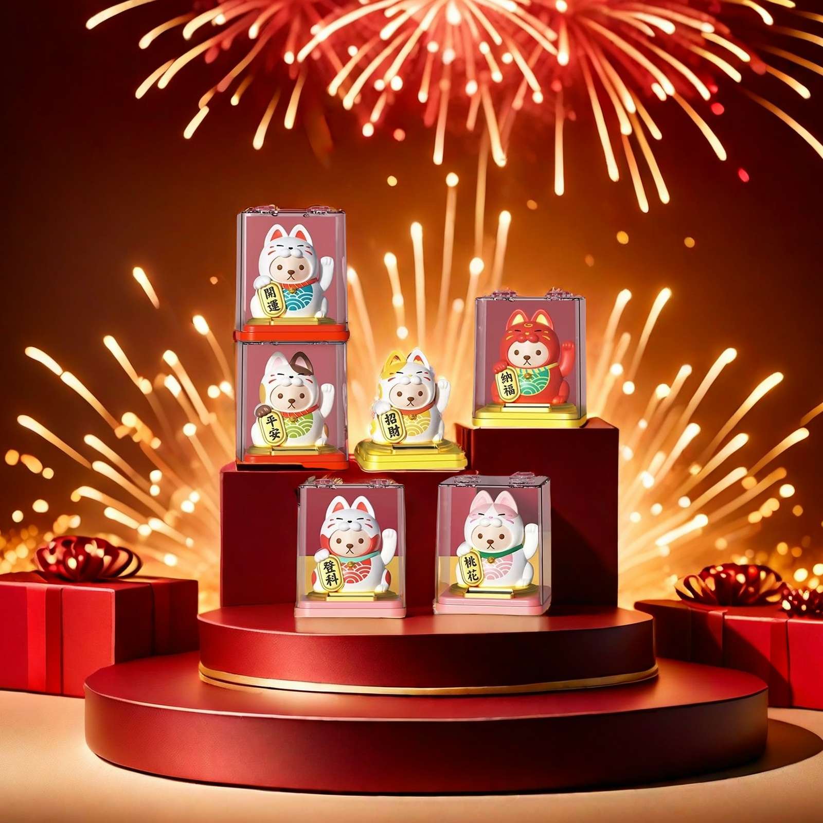 New Teddy collection, solar swing Maneki Neko, car accessories, office desktop, store opening ornaments, gifts, car accessories, car ornaments, interior ornaments, cute car ornaments pic 13