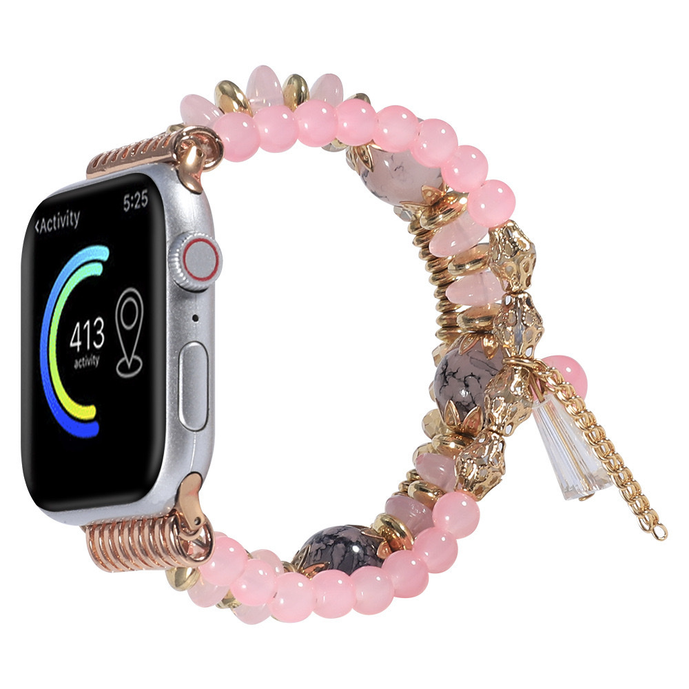 aima艾玛AIMA 适用苹果apple watch9代ultra弹力树脂表带i watch5678代流苏腕带详情图1