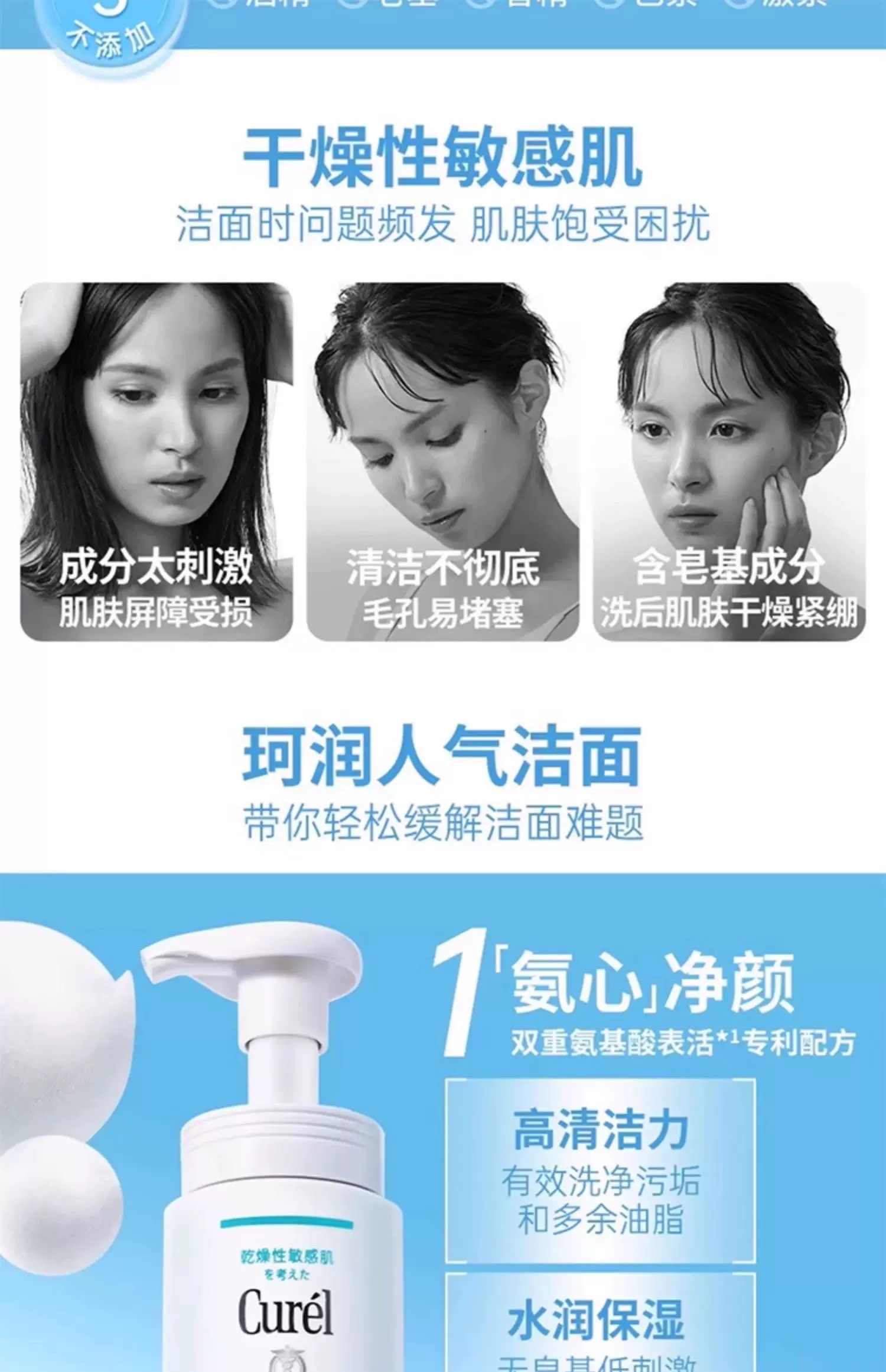 Kerun Moisturizing Cleansing Foam 150ml detail image 3