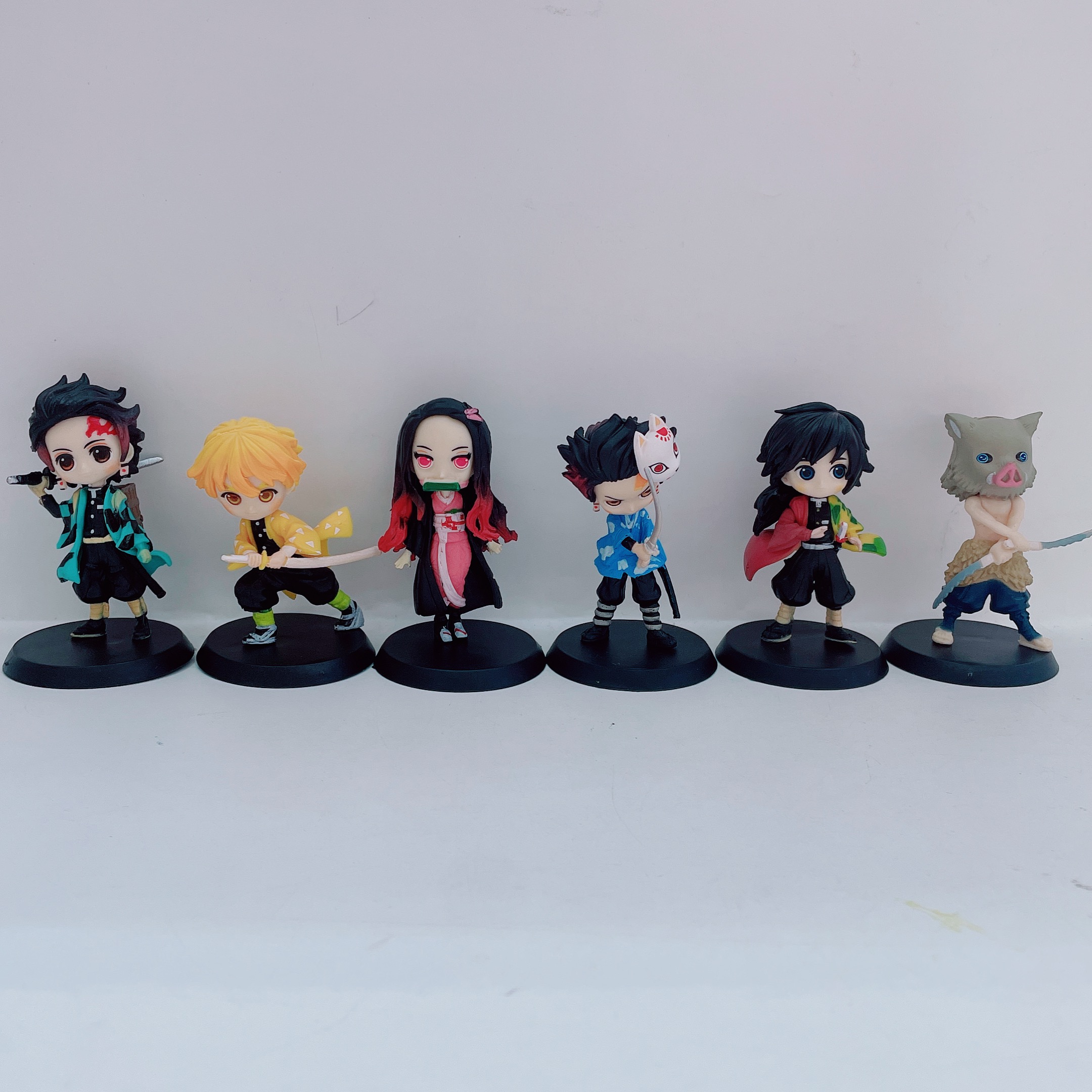 Kimetsu no Yaiba Q-version anime Tanjiro figurine, My wife Zenitsu Nezuko car figurine