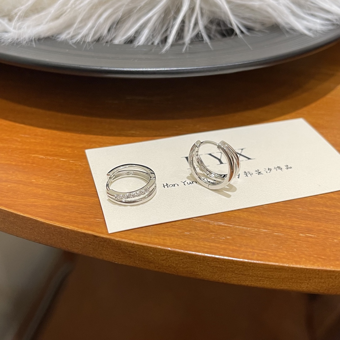 925 Silver ear rings for women, fashionable and elegant, anti-allergy ear buckles, Korean version, new earrings 440 accessories, earrings, earrings, stud accessories detail image 13