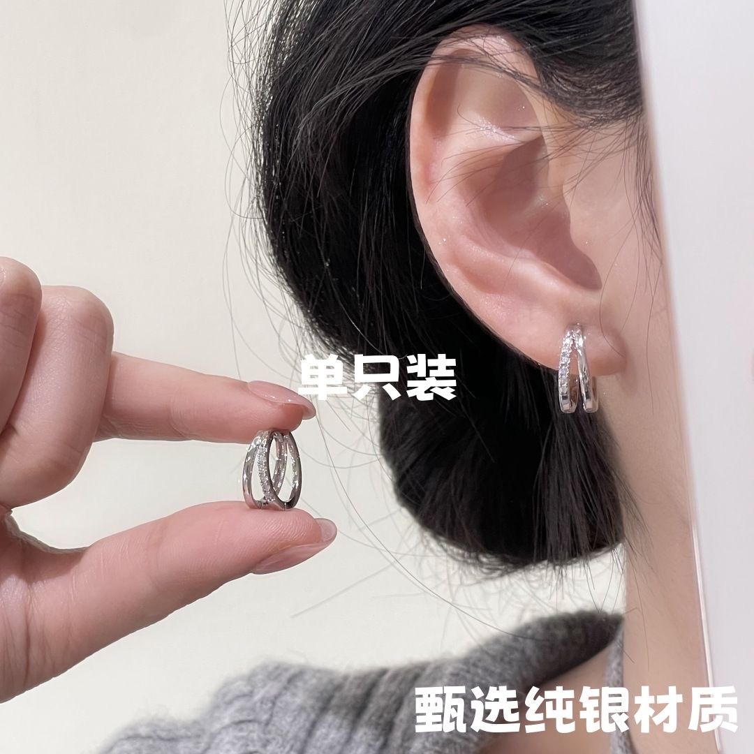 925 Silver ear rings for women, fashionable and elegant, anti-allergy ear buckles, Korean version, new earrings 440 accessories, earrings, earrings, stud accessories detail image 8