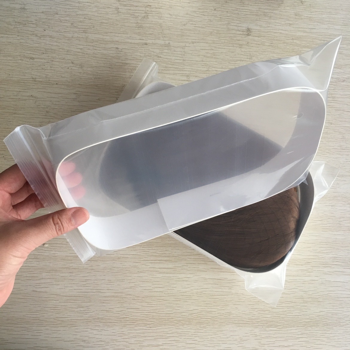 White paper card for wig packaging detail image 8