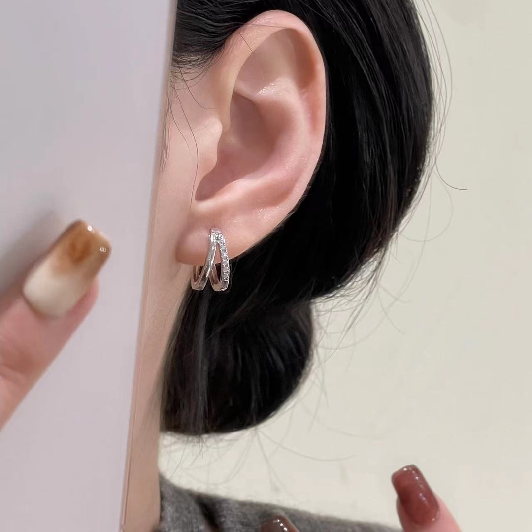925 Silver ear rings for women, fashionable and elegant, anti-allergy ear buckles, Korean version, new earrings 440 accessories, earrings, earrings, stud accessories detail image 5