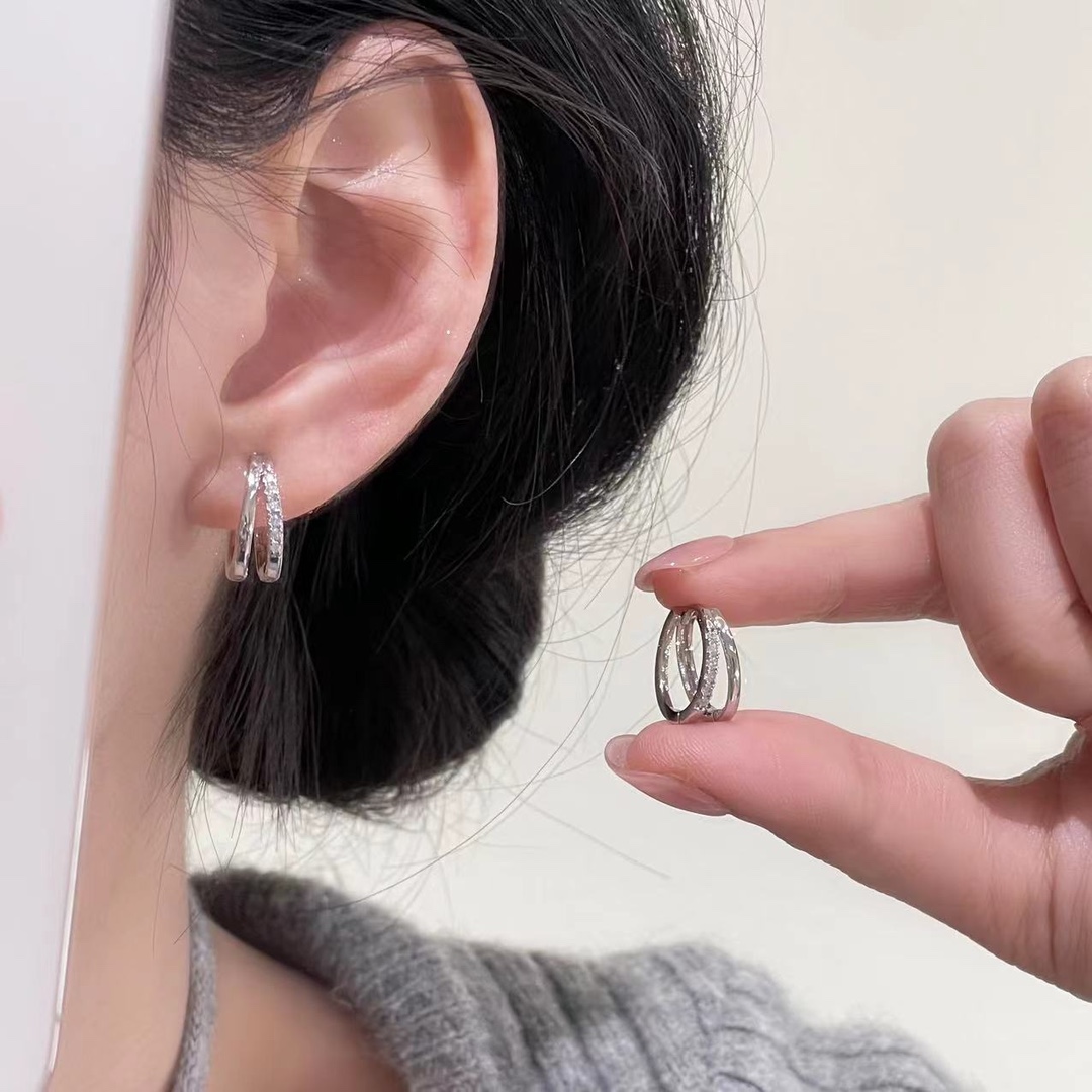 925 Silver ear rings for women, fashionable and elegant, anti-allergy ear buckles, Korean version, new earrings 440 accessories, earrings, earrings, stud accessories detail image 10