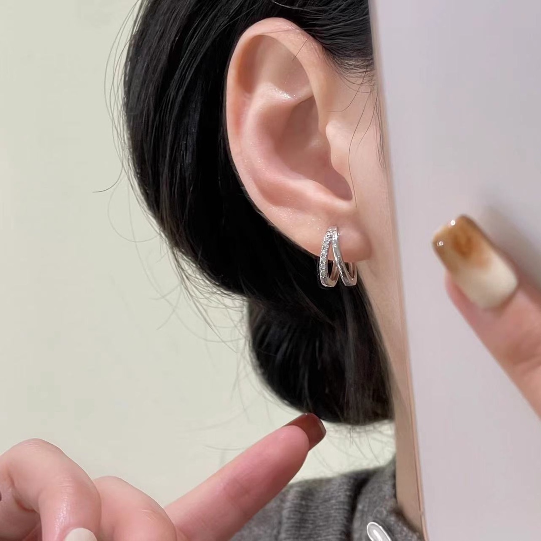 925 Silver ear rings for women, fashionable and elegant, anti-allergy ear buckles, Korean version, new earrings 440 accessories, earrings, earrings, stud accessories details Picture