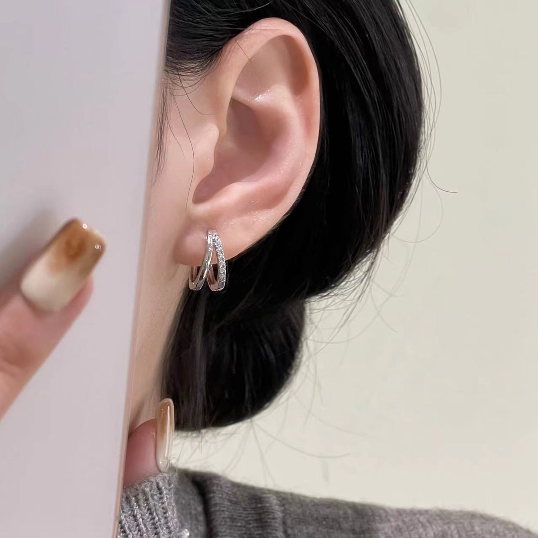 925 Silver ear rings for women, fashionable and elegant, anti-allergy ear buckles, Korean version, new earrings 440 accessories, earrings, earrings, stud accessories detail image 4