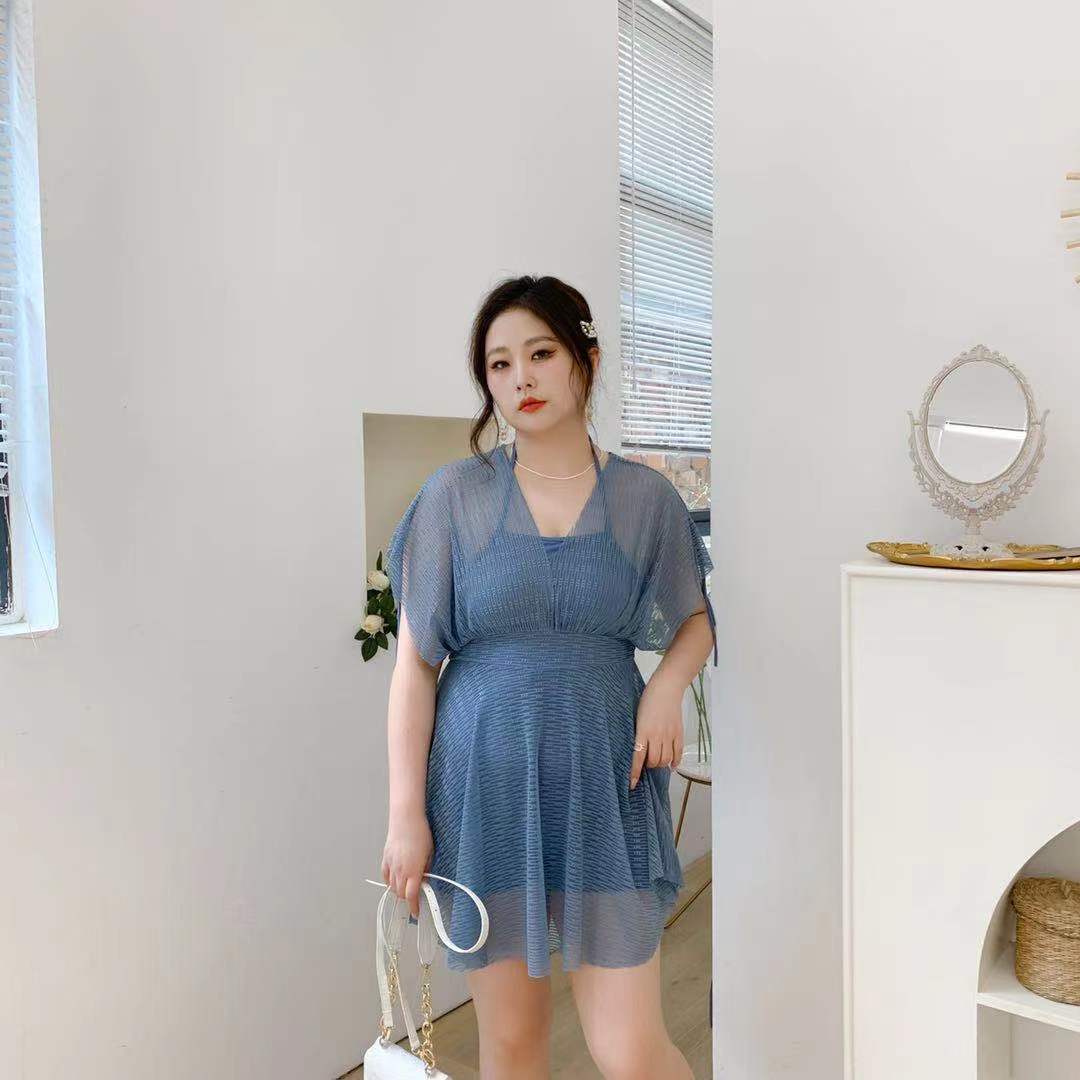 游泳衣女夏仙气遮肚显瘦连体新款女士海边性感温泉泳装A49泳衣女露背性感1
