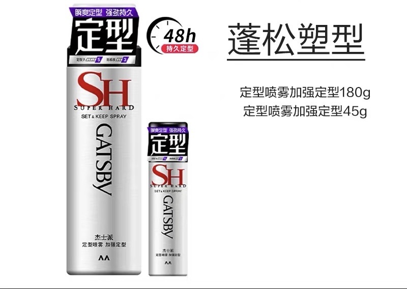 Jieshipai Styling Spray Enhanced Styling 180g/45g detail image 1