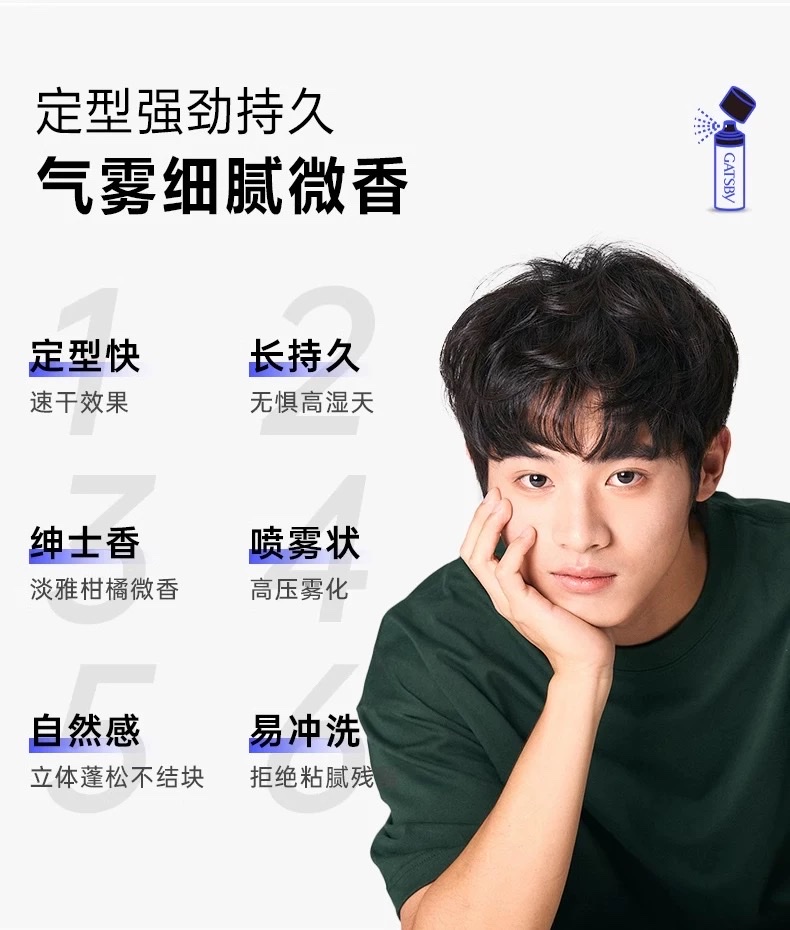 Jieshipai Styling Spray Enhanced Styling 180g/45g detail image 4