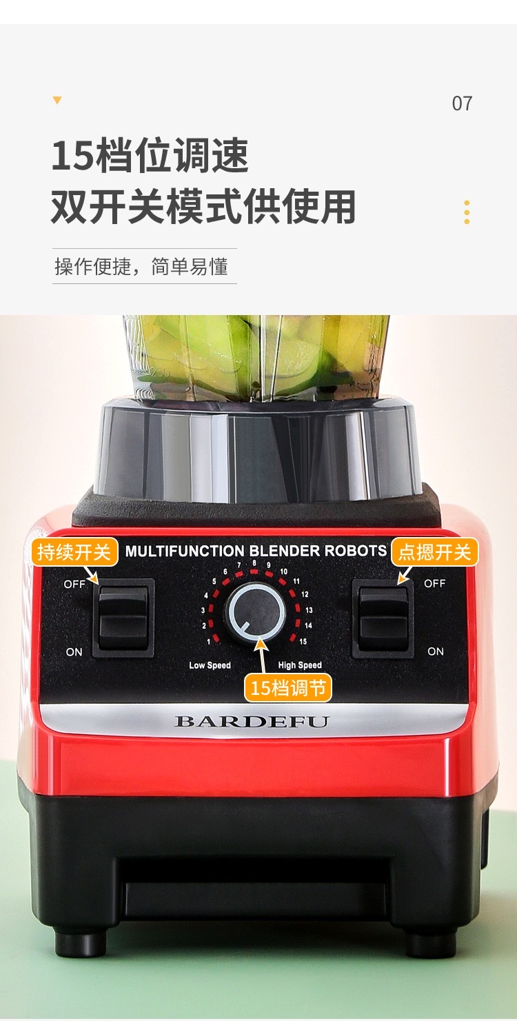 Multi-functional 3-in-1 blenders, large-capacity household blender, juicer, meat grinder, slicer, small blender, meat grinder, 110V kitchen appliances detail image 5