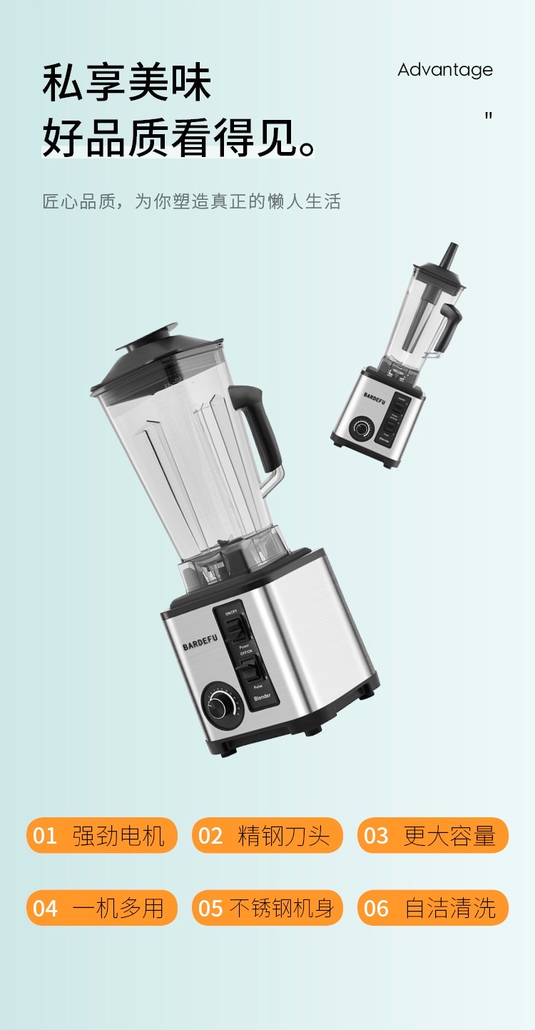 Cross-border foreign trade export BLENDER household blenders, food processors, juicers, complementary food soy milk machines, chef machines, blenders, mixers, small blenders, 110V kitchen appliances, meat grinders detail image 7