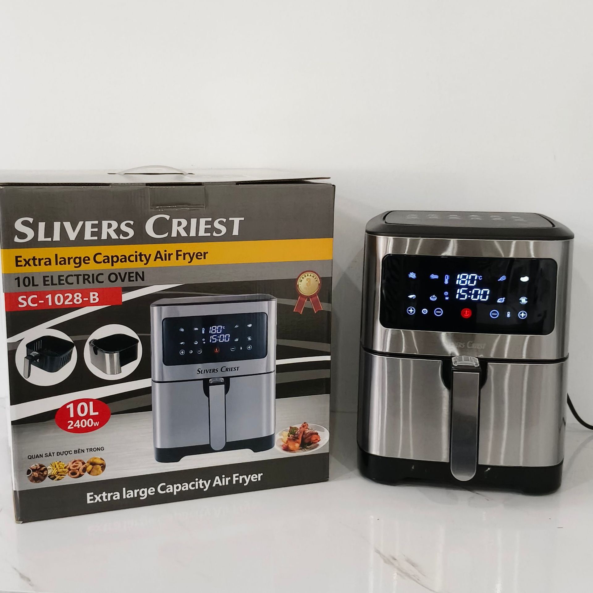 10LAirfryer export 10-liter air fryer, large-capacity, full touch screen, timed and visible, high-power oven detail image 5