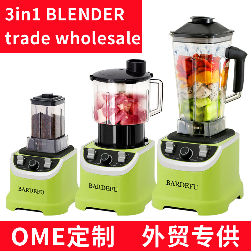 1. Multi-functional 3-in-1 blender, large-capacity household blender, juicer, meat grinder, slush maker, meat grinder, blender, small blender, blender