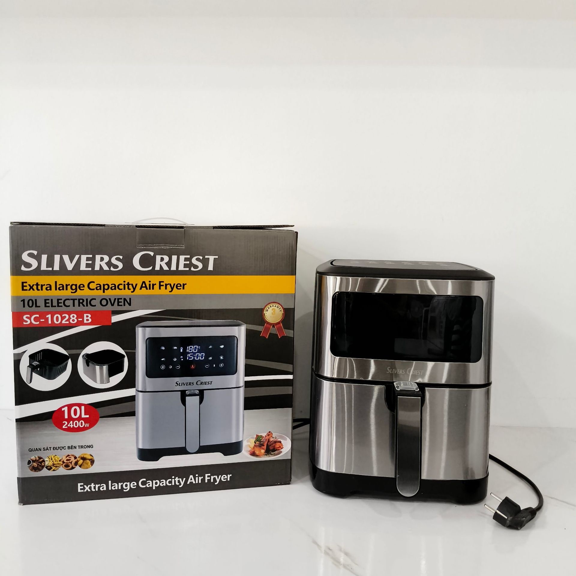 10LAirfryer export 10-liter air fryer, large-capacity, full touch screen, timed and visible, high-power oven detail image 14