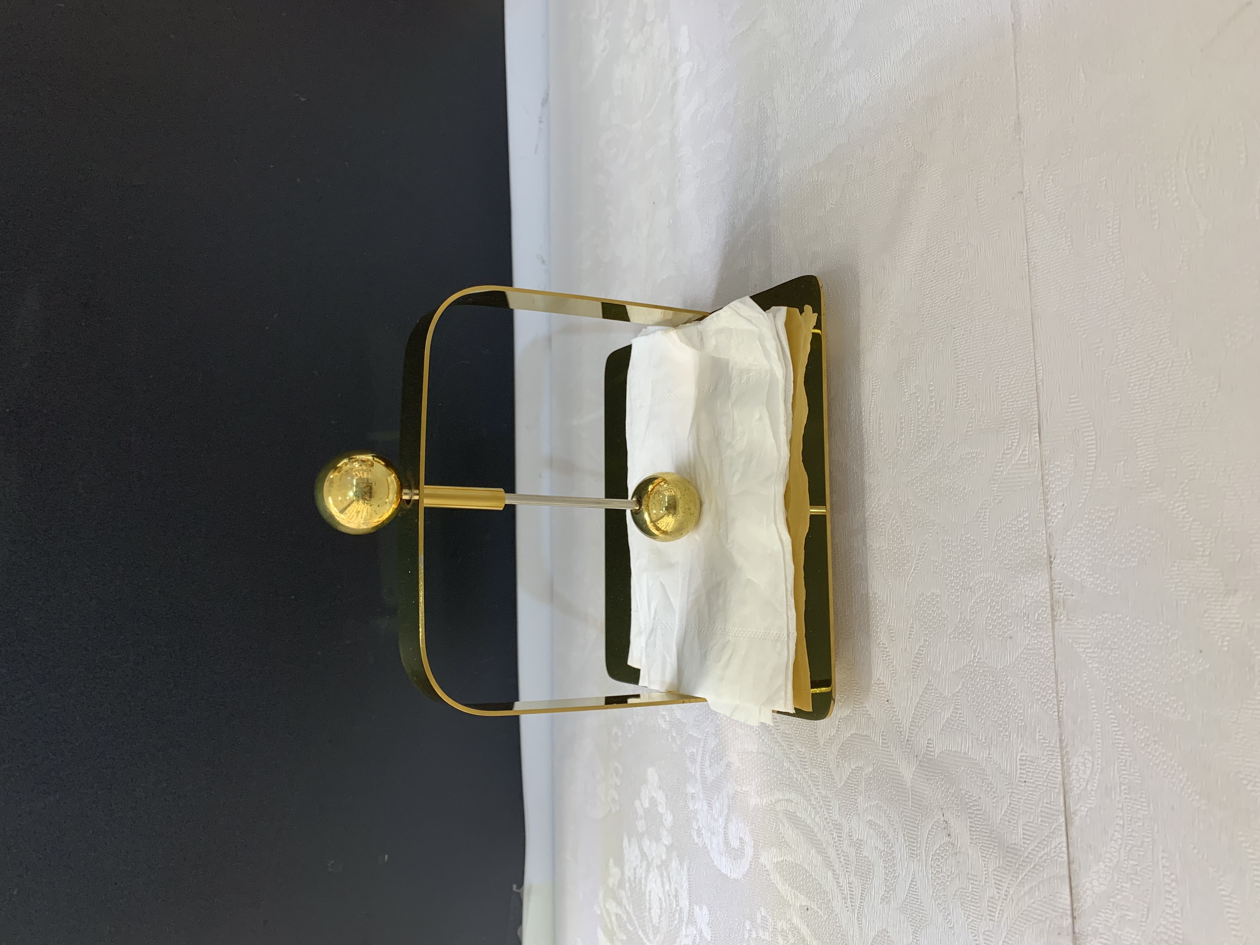 欧式不锈钢方形架纸巾座酒店餐厅台面创意纸巾架简约餐巾架压纸座详情图5