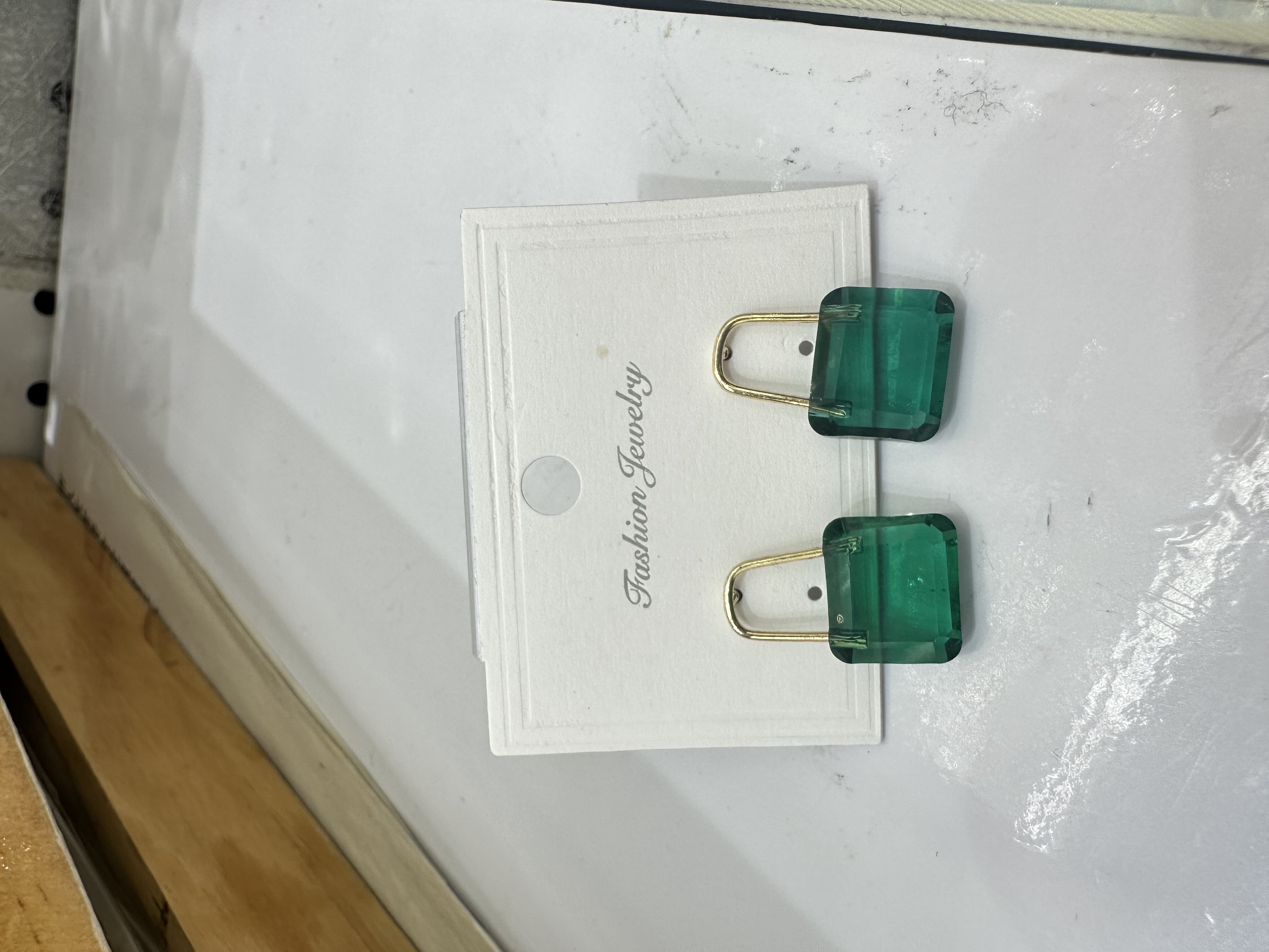 欧美透明水晶玻璃锁扣耳钉耳针女简约个性小众设计感时尚耳饰配件 耳饰饰品创意饰品耳钉欧美时尚玻璃耳环饰品欧美耳钉耳饰饰品创细节图