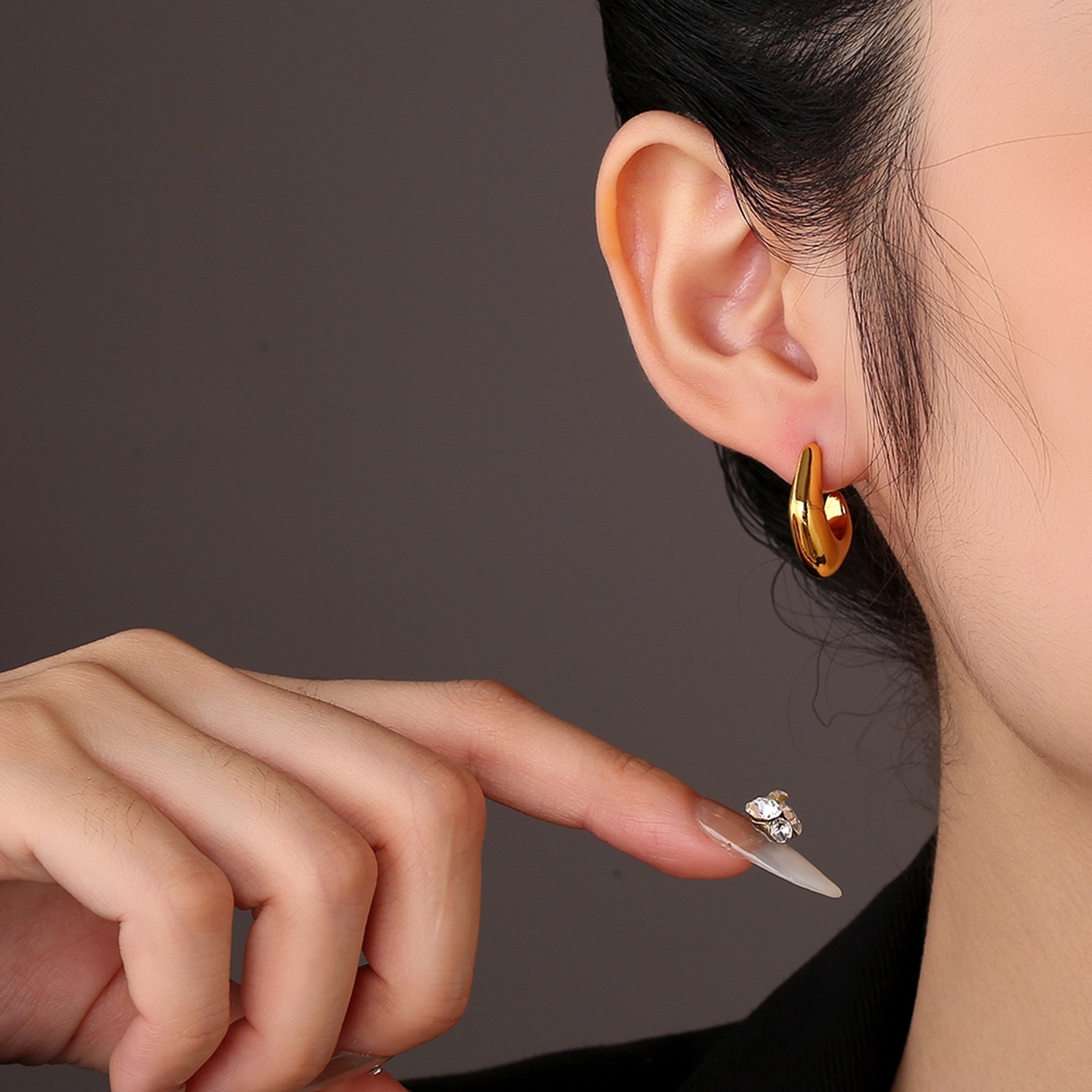 时尚几何不规则耳环通勤百搭韩系清冷耳饰小饰品产品图