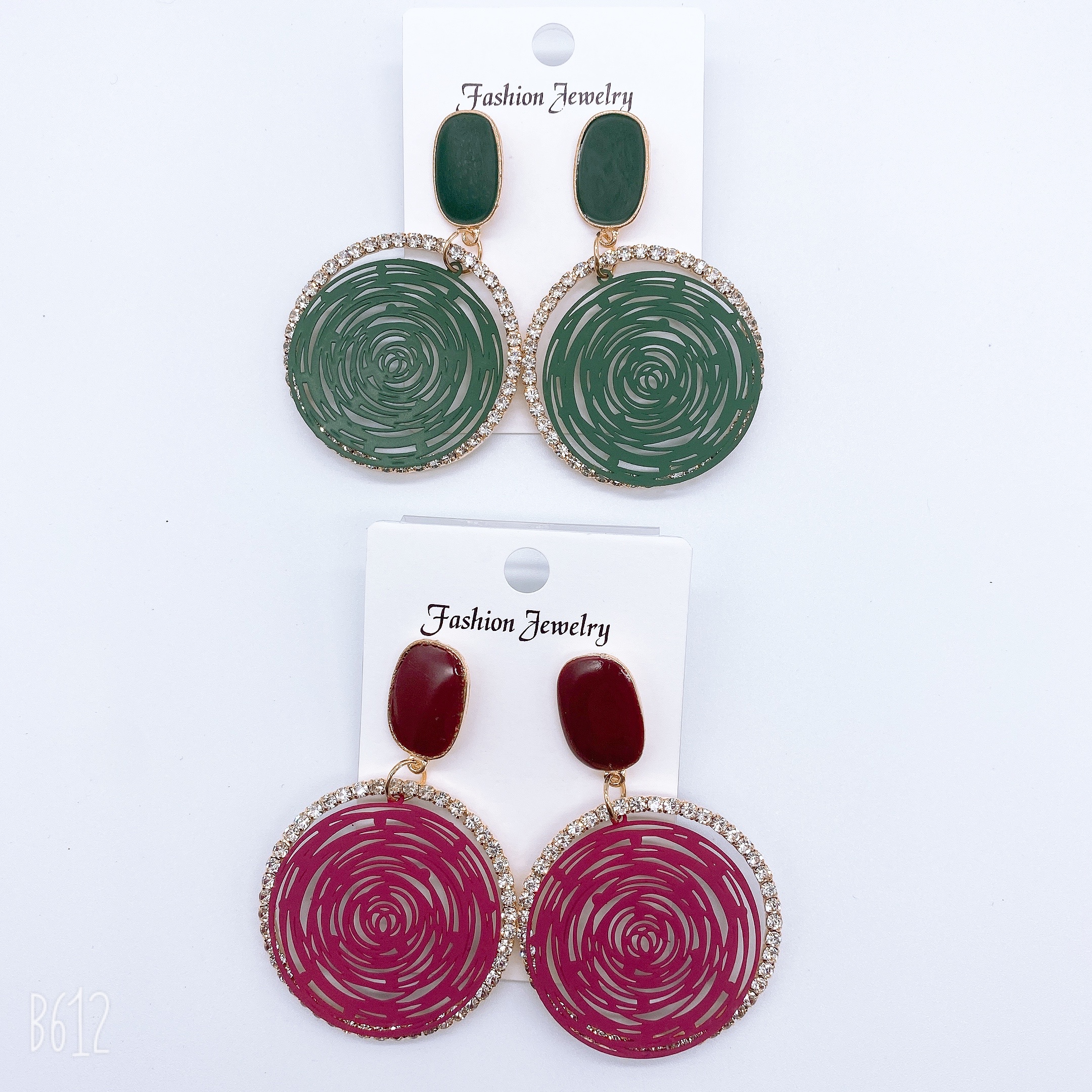 Spray-painted earrings, Morandi accessories, colorful earrings, exquisite earrings, fashionable and trendy ladies, Korean style simple and elegant earrings and accessories details Picture
