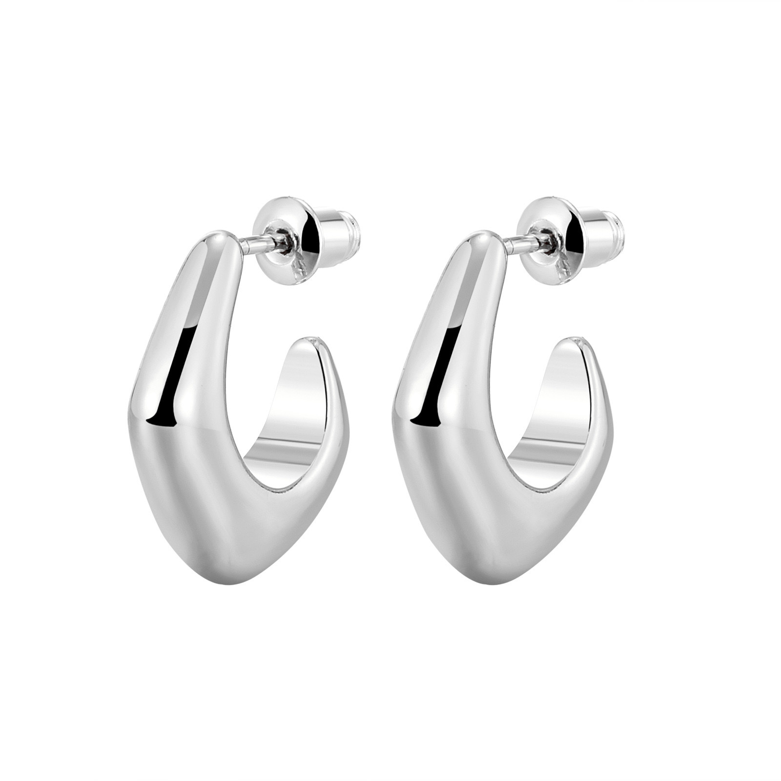 时尚几何不规则耳环通勤百搭韩系清冷耳饰小饰品白底实物图