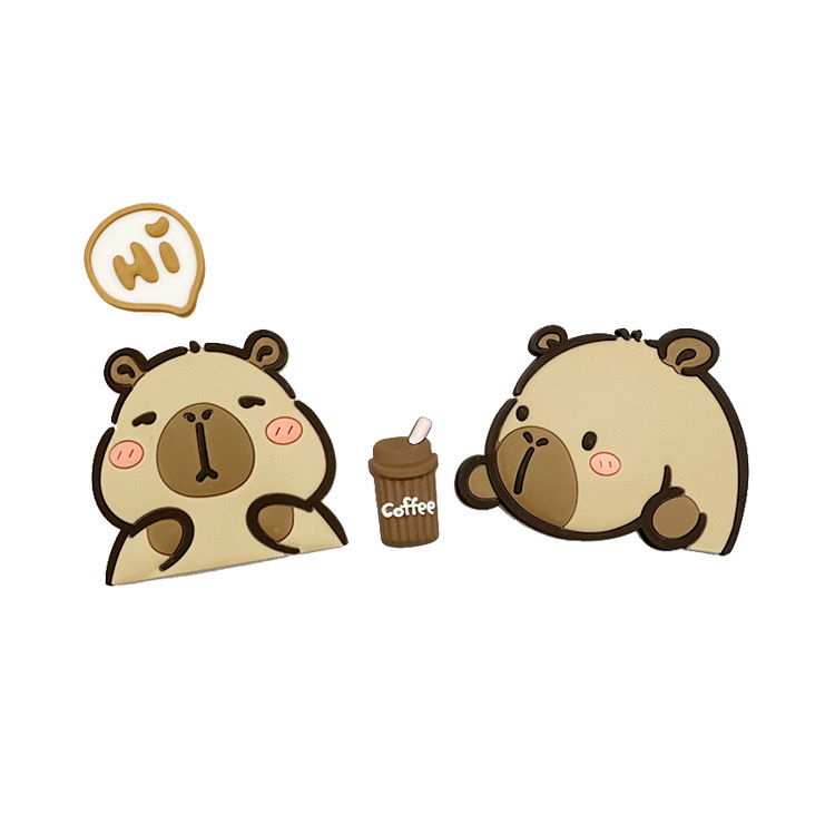 Capybara Capybara PVC soft rubber decorative diy accessories, phone case, ipad hole, slipper buckle, cup sticker Item Picture