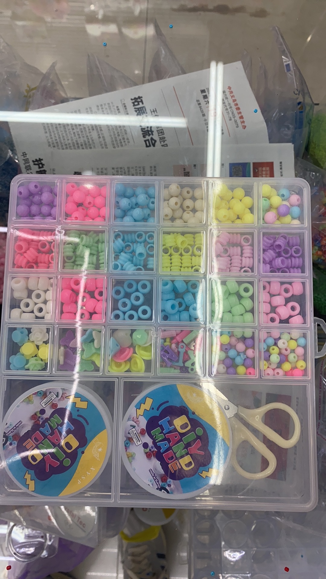 DIY串珠 手串 项链 饰品不锈钢十字架胸卡夹扣九字针圣诞亮片配件朋克木块