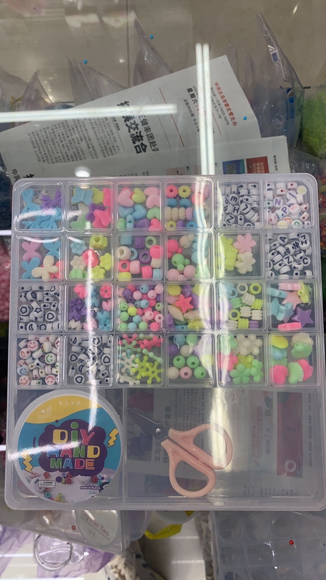 DIY串珠 手串 项链 饰品不锈钢十字架胸卡夹扣九字针圣诞亮片配件朋克木块详情图2