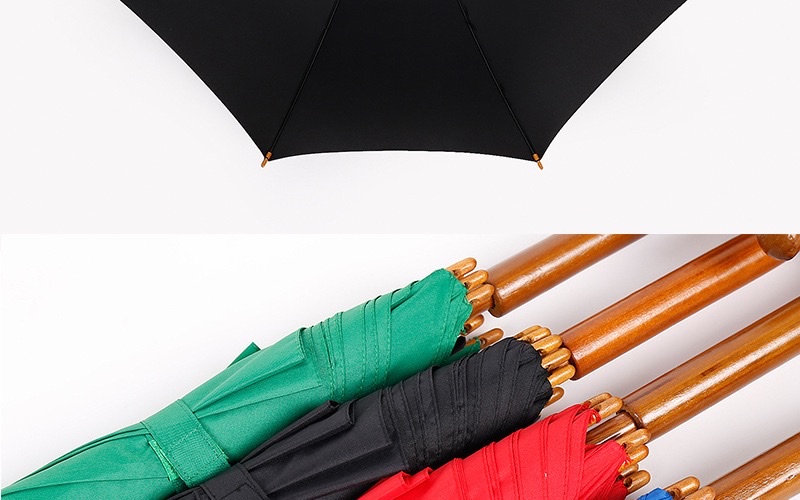 23寸木中棒木弯柄木伞珠雨伞可定logo制直杆伞广告礼品长柄雨伞定制详情图20