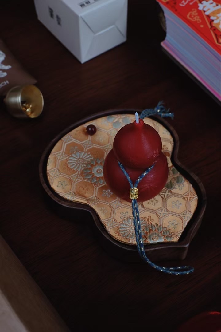 新中式国风“葫芦”福禄香熏蜡烛礼盒茶室书房创意文创礼品摆件伴手礼搭配批发 白底实物图