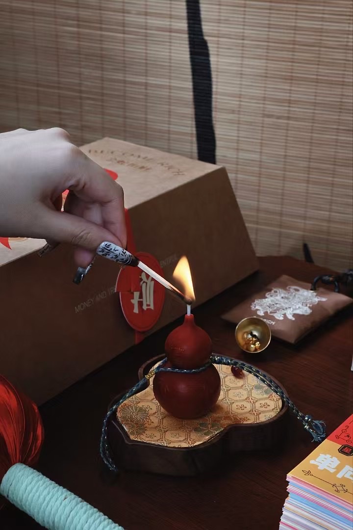 新中式国风“葫芦”福禄香熏蜡烛礼盒茶室书房创意文创礼品摆件伴手礼搭配批发 细节图