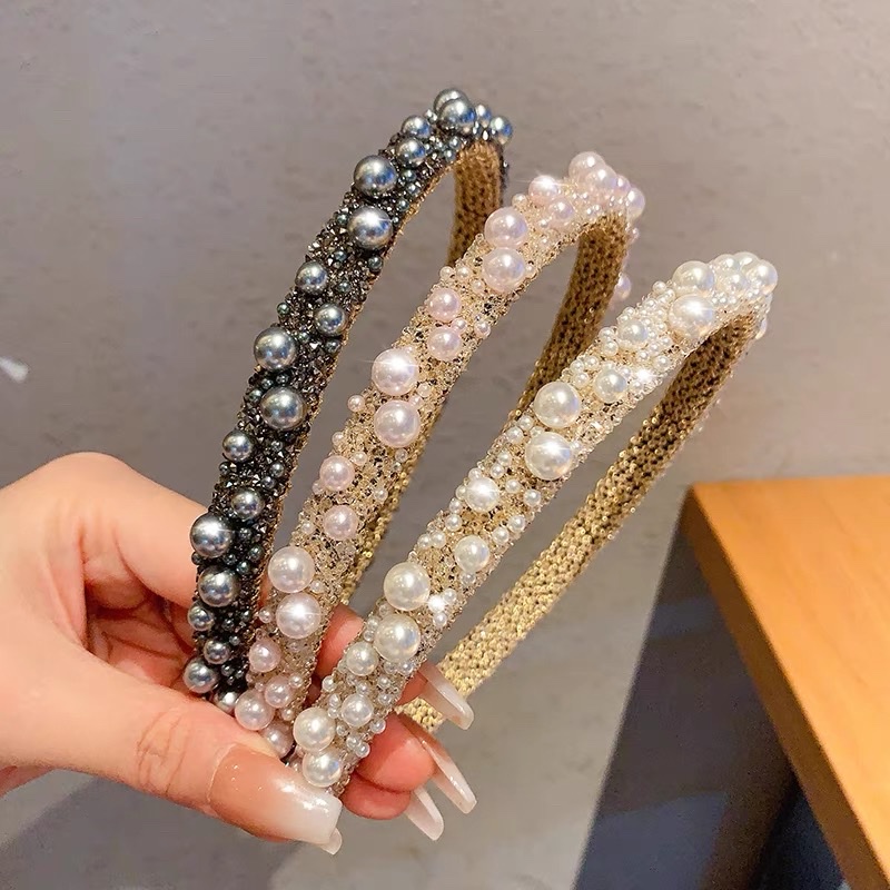 大小珍珠  韩国线  韩版发箍发箍女拼接韩版头箍