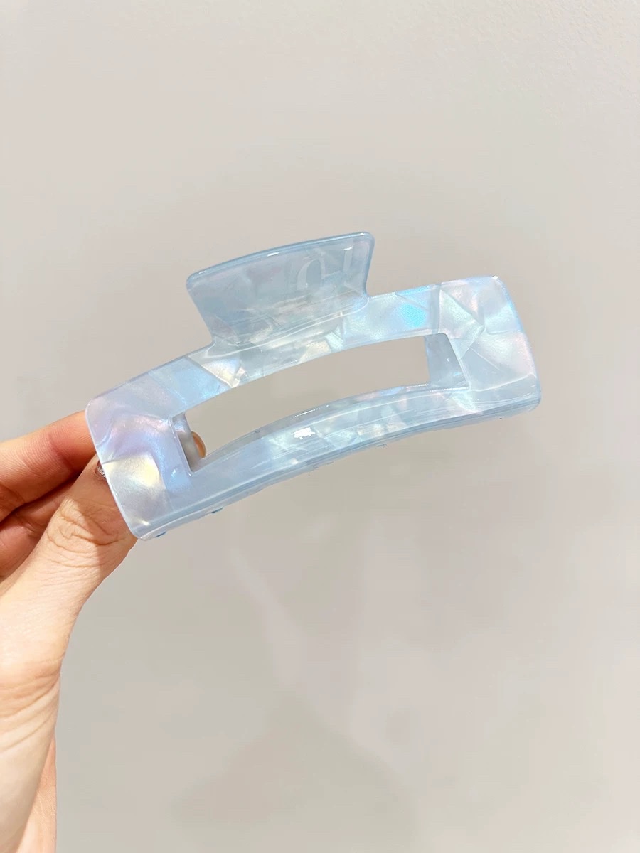 醋酸抓夹后脑勺发夹法式复古人鱼姬色白色发抓头饰发卡鲨鱼夹大号头饰发饰发夹创意饰品详情图7