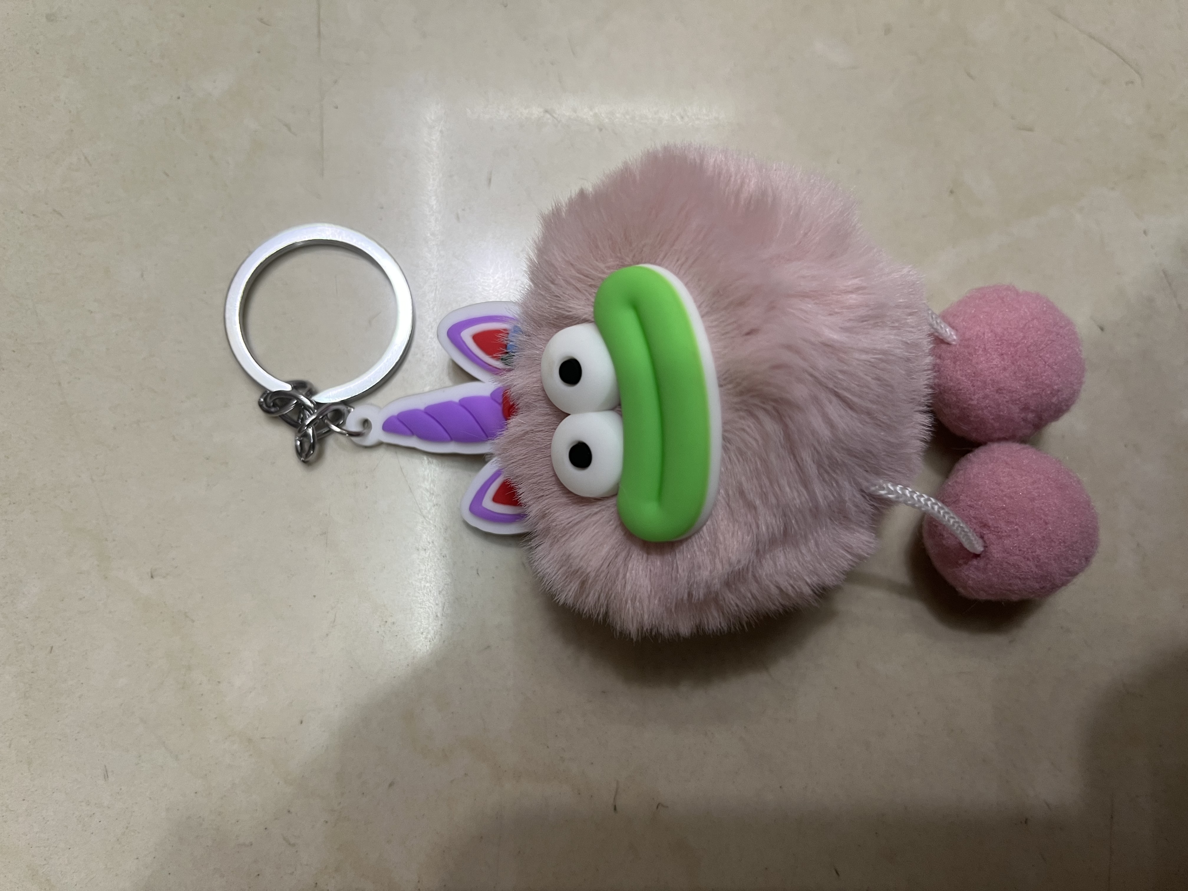 毛绒挂件钥匙扣女2024款可爱钥匙扣配件 炫彩流动时尚潮流个性车钥匙挂饰详情图10