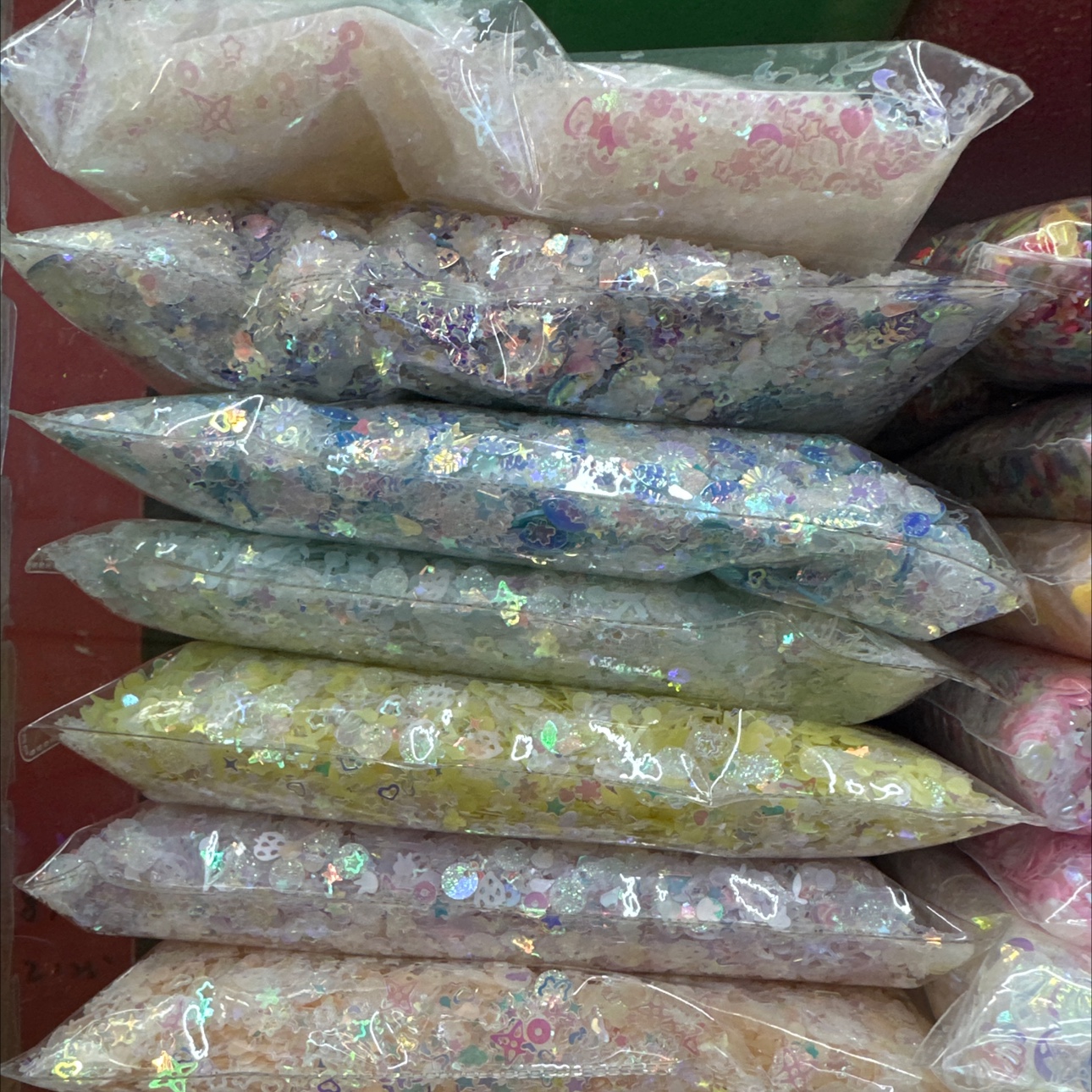 美人鱼混款亮片 手工DIY用品配件 史莱姆填充物 流麻配件 饰品配件 亮片饰品细节图