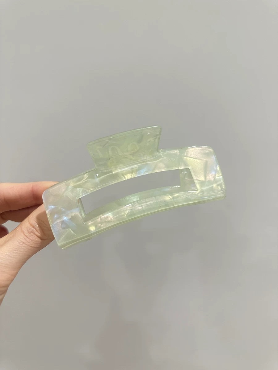 醋酸抓夹后脑勺发夹法式复古人鱼姬色白色发抓头饰发卡鲨鱼夹大号头饰发饰发夹创意饰品详情图5