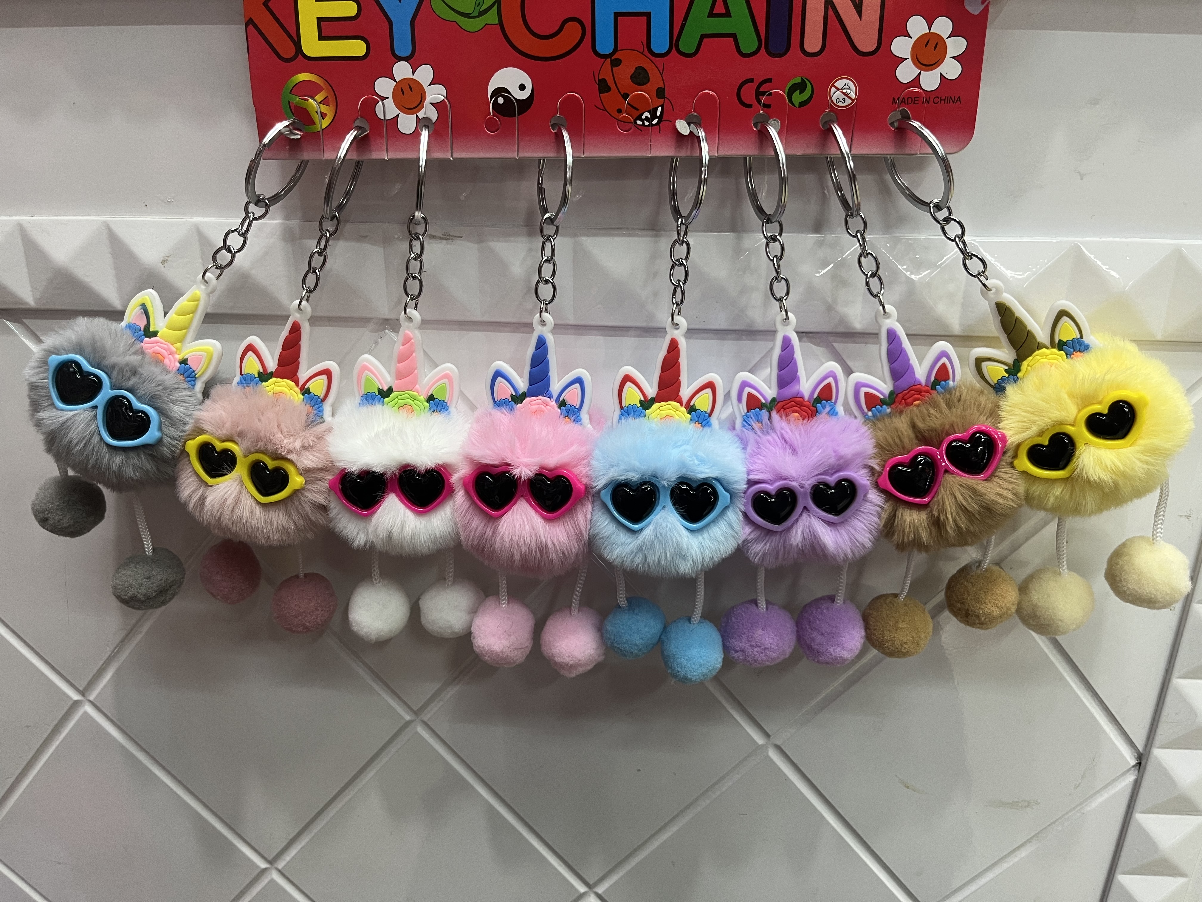 毛绒挂件 钥匙扣女2024款可爱款式 钥匙扣配件 潮流新品 车钥匙挂饰详情图12