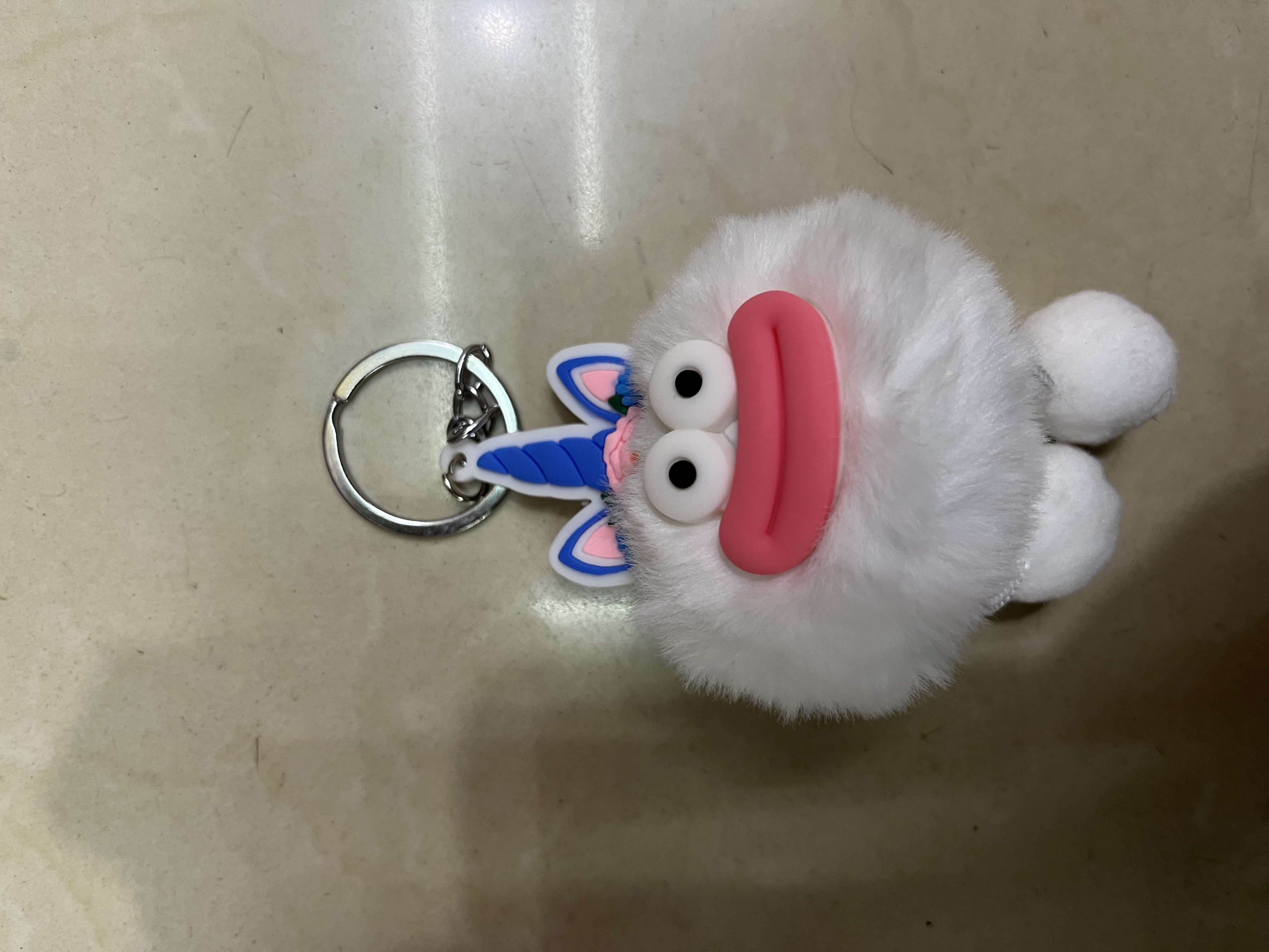 毛绒挂件钥匙扣女2024款可爱钥匙扣配件 炫彩流动时尚潮流个性车钥匙挂饰详情图4