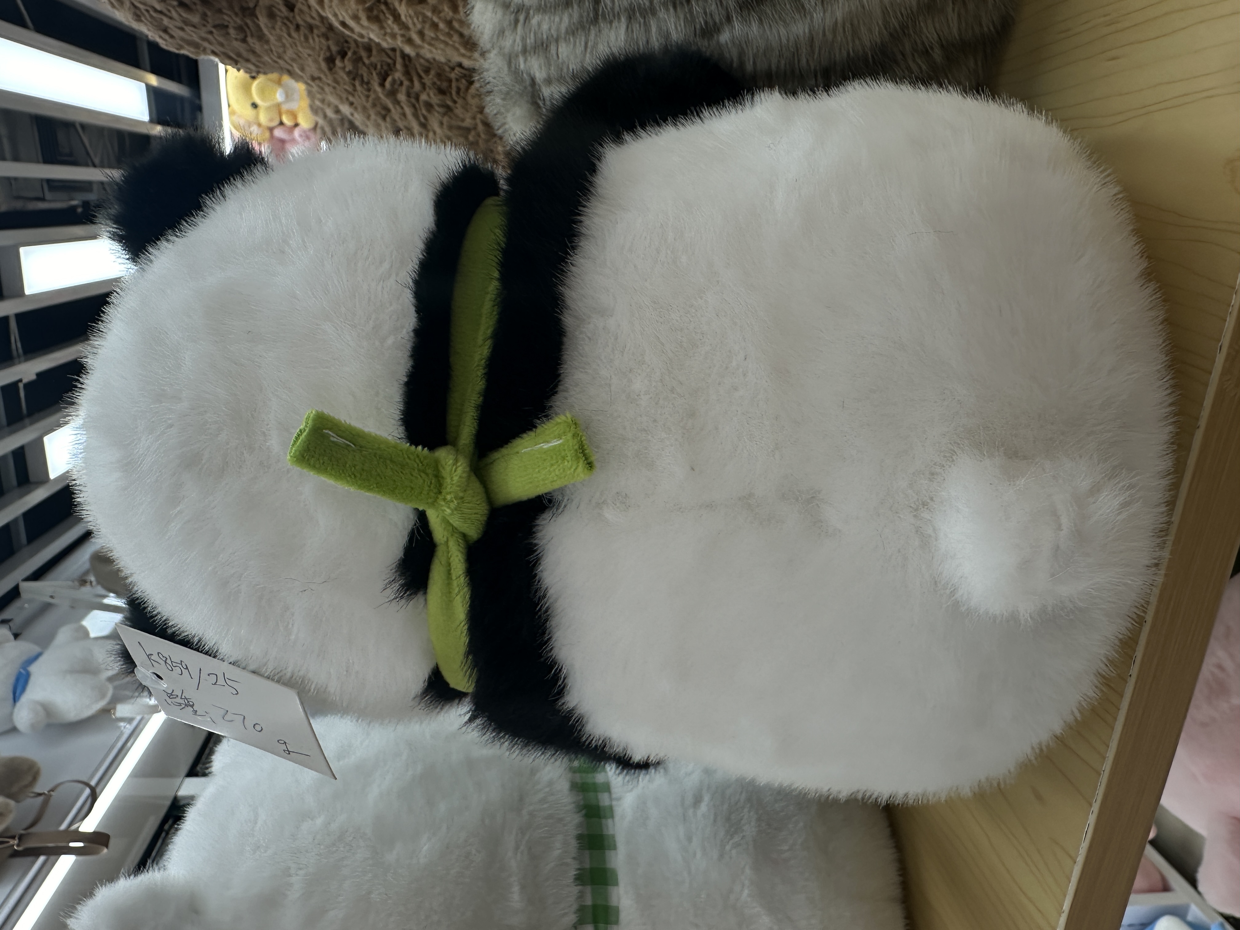 仿真黑白熊猫公仔竹子小熊猫安抚抱枕毛绒玩具围兜小熊详情图3