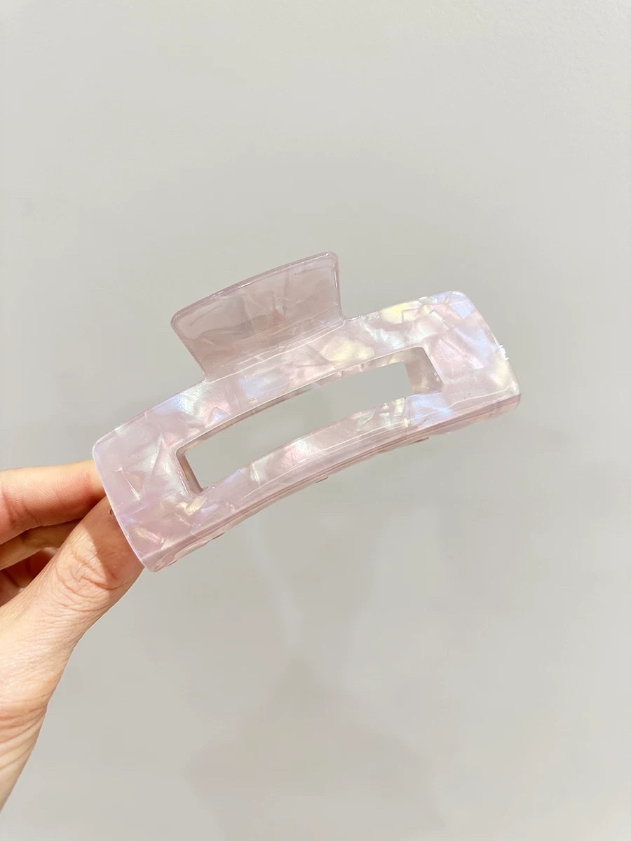 醋酸抓夹后脑勺发夹法式复古人鱼姬色白色发抓头饰发卡鲨鱼夹大号头饰发饰发夹创意饰品详情图8